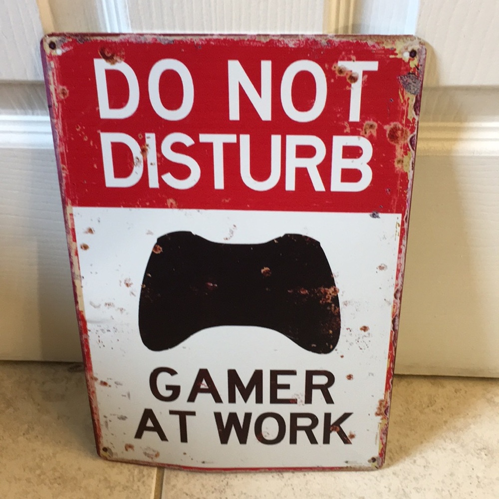 Metal Gamer wall art sign